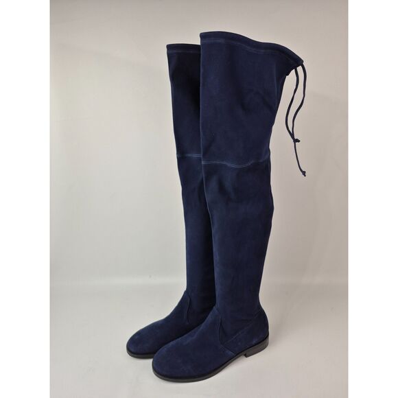 Stuart Weitzman Women's Jocey Suede Over The Knee Boots Lowland Blue Size 9.5 B - Picture 2 of 7